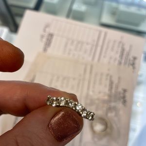 GIA certified curved diamond band. 1.10ttw